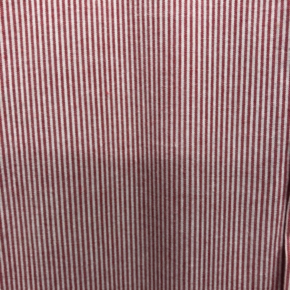 Men's Red & White Thin Striped Dress Shirt Adams Row Size 18 Neck, 35/36 Sleeve - Picture 8 of 8